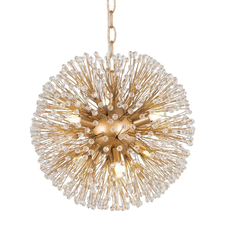 Small Chandeliers for Compact RoomsSmall Chandeliers for Compact RoomsPorgy 6-Light Mini Gold Crystal Chandelier