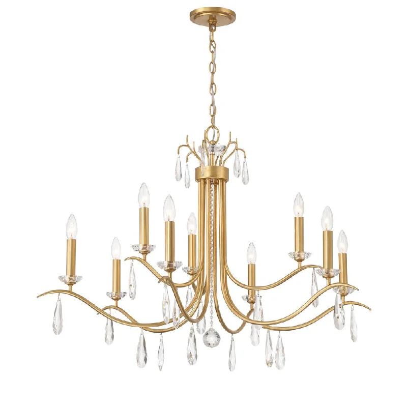 Bohemian - Style Beaded Chandeliers for Eclectic DecorBohemian - Style Beaded Chandeliers for Eclectic DecorRollins 9 Light Antique Gold Chandelier