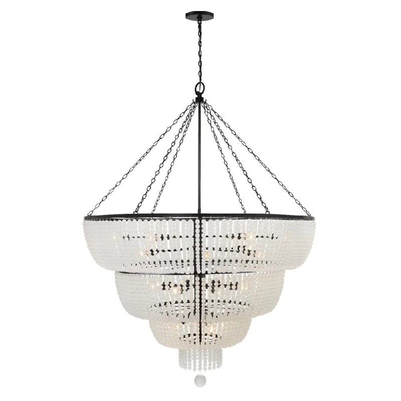 Modern Crystal Chandeliers for Contemporary HomesModern Crystal Chandeliers for Contemporary HomesRylee 24 Light Matte Black Chandelier