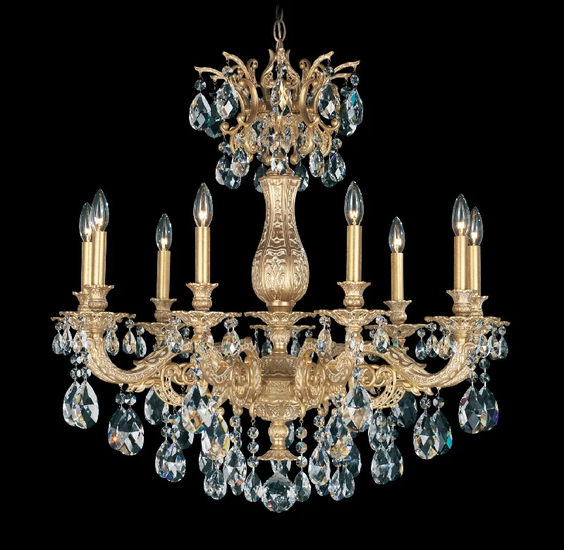 Chandeliers with Metal Frames in Bronze FinishChandeliers with Metal Frames in Bronze FinishMilano Nine Light Chandelier