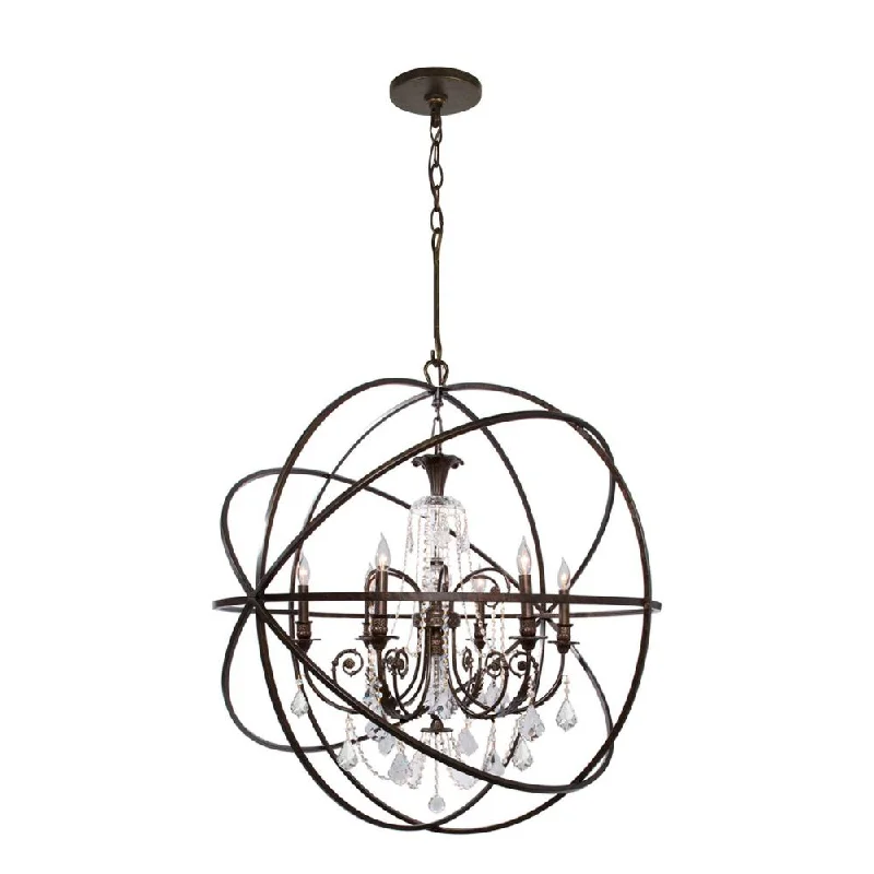 Incandescent Chandeliers for a Warm and Traditional GlowIncandescent Chandeliers for a Warm and Traditional GlowSolaris 6 Light Spectra Crystal English Bronze Sphere Chandelier