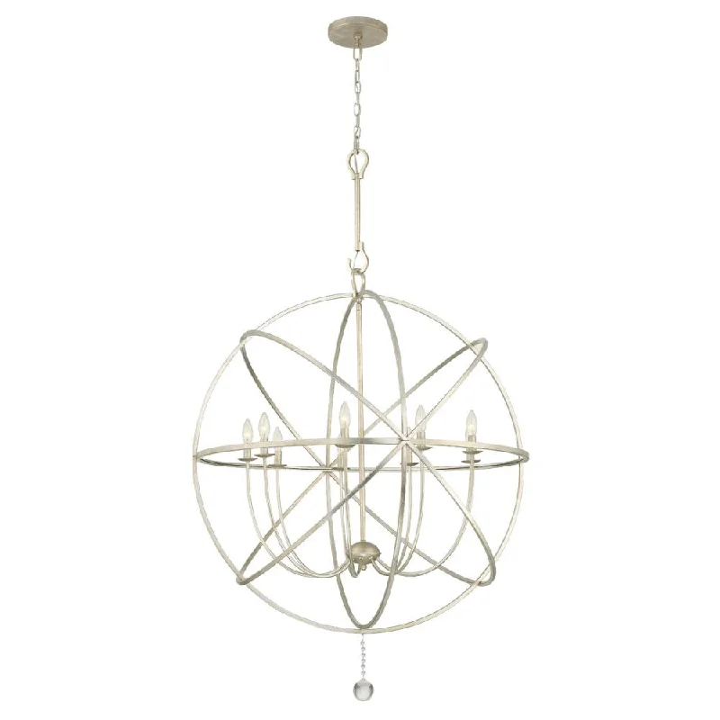 Chandeliers for High Ceilings to Fill Vertical SpaceChandeliers for High Ceilings to Fill Vertical SpaceSolaris 9 Light Olde Silver Sphere Chandelier