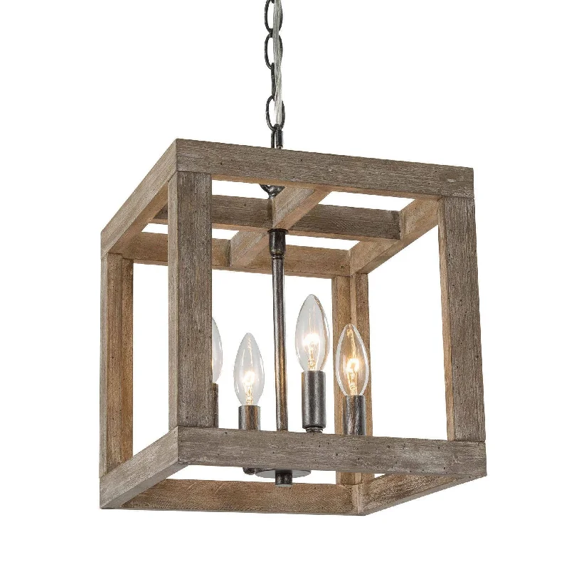 Chandeliers with Candle - Style Bulbs for a Classic AestheticChandeliers with Candle - Style Bulbs for a Classic AestheticSOLO 4-Light Mini Wood Chandelier