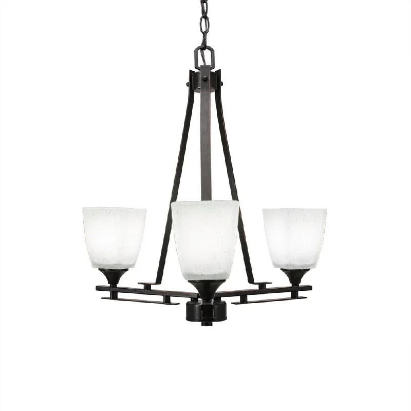 Chandeliers for Low Ceilings to Avoid OvercrowdingChandeliers for Low Ceilings to Avoid OvercrowdingUptowne 3 Light Chandelier Shown In Dark Granite Finish Glass Shade