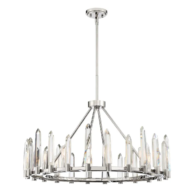 Chandeliers with Murano Glass for a High - End Artistic TouchChandeliers with Murano Glass for a High - End Artistic TouchWatson 8 Light Polished Nickel Chandelier