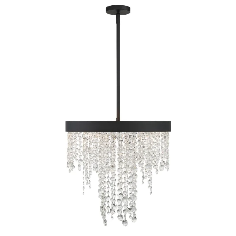 Chandeliers with Colored Glass for a Splash of ColorChandeliers with Colored Glass for a Splash of ColorWinham 5 Light Black Forged Chandelier