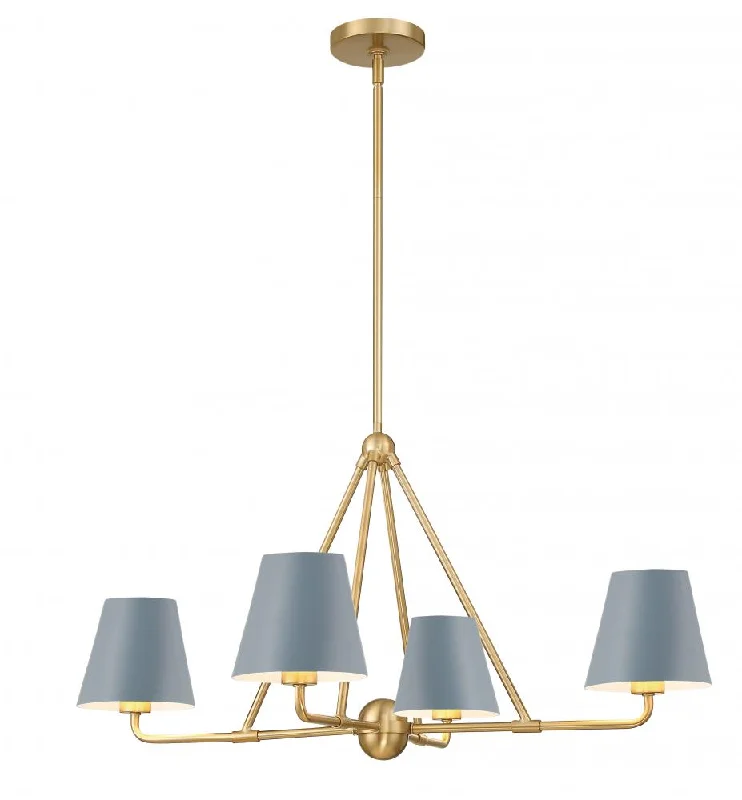 Minimalist Chandeliers for Sleek and Simple InteriorsMinimalist Chandeliers for Sleek and Simple InteriorsXavier 4 Light Vibrant Gold + Blue Chandelier