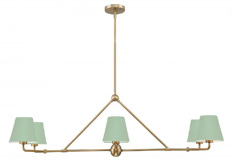Traditional Brass Chandeliers for Classic InteriorsTraditional Brass Chandeliers for Classic InteriorsXavier 6 Light Vibrant Gold + Green Chandelier
