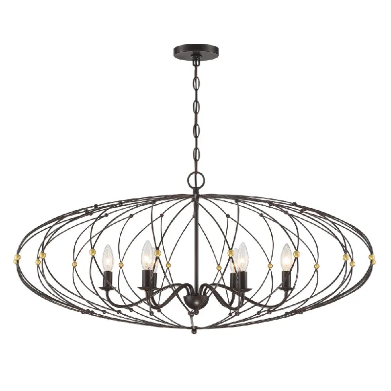 Chandeliers for Dining Rooms to Set the Mood for MealsChandeliers for Dining Rooms to Set the Mood for MealsZucca 6 Light English Bronze + Antique Gold Chandelier