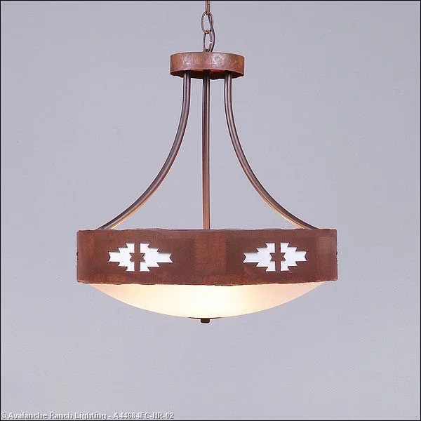 Japanese - Inspired Ceiling Lights with Shoji - Screen - like DiffusersJapanese - Inspired Ceiling Lights with Shoji - Screen - like DiffusersAvalanche Ranch Ridgemont-Pueblo A44684FC-HR-02 Pendant Light - Rust Patina
