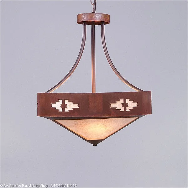 Rustic Ceiling Lights with Reclaimed Wood and Distressed FinishesRustic Ceiling Lights with Reclaimed Wood and Distressed FinishesAvalanche Ranch Ridgemont-Pueblo A44684IV-HR-02 Pendant Light - Rust Patina