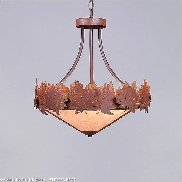 Crystal Ceiling Lights with High - Quality Swarovski CrystalsCrystal Ceiling Lights with High - Quality Swarovski CrystalsAvalanche Ranch Crestline-Maple Leaf A44705AL-HR-02 Pendant Light - Rust Patina
