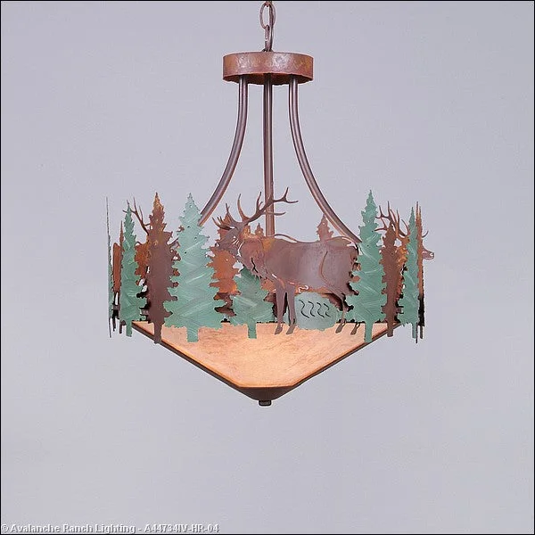 Modern Minimalist Ceiling Lights for Contemporary InteriorsModern Minimalist Ceiling Lights for Contemporary InteriorsAvalanche Ranch Crestline-Elk A44734IV-HR-04 Pendant Light - Pine Green/Rust Patina