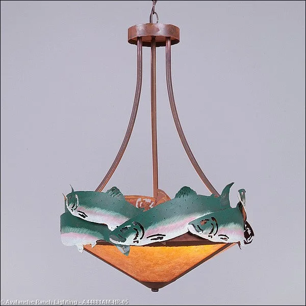 Glass Ceiling Lights with Frosted, Colored, or Etched GlassGlass Ceiling Lights with Frosted, Colored, or Etched GlassAvalanche Ranch Crestline-Trout A44881AM-HR-05 Pendant Light - Fish/Rust Patina Glass Ceiling Lights with Frosted, Colored, or Etched GlassGlass Ceiling Lights with Frosted, Colored, or Etched GlassAvalanche Ranch Crestline-Trout A44881AM-HR-05 Pendant Light - Fish/Rust Patina