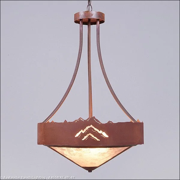 Indian - Themed Ceiling Lights with Intricate Filigree and Mirror WorkIndian - Themed Ceiling Lights with Intricate Filigree and Mirror WorkAvalanche Ranch Ridgemont-Mountain Cutout A45141AL-HR-02 Pendant Light - Rust Patina Indian - Themed Ceiling Lights with Intricate Filigree and Mirror WorkIndian - Themed Ceiling Lights with Intricate Filigree and Mirror WorkAvalanche Ranch Ridgemont-Mountain Cutout A45141AL-HR-02 Pendant Light - Rust Patina