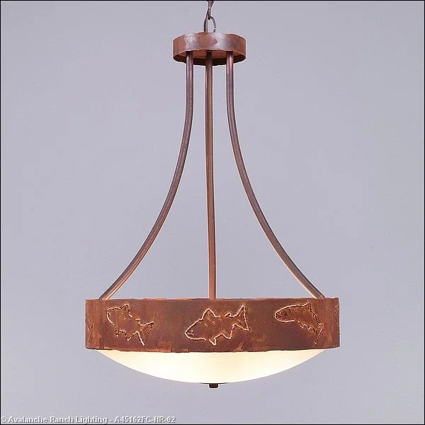 Mediterranean - Style Ceiling Lights with Terra - Cotta and Ceramic DetailsMediterranean - Style Ceiling Lights with Terra - Cotta and Ceramic DetailsAvalanche Ranch Ridgemont-Fish Cutout A45162FC-HR-02 Pendant Light - Rust Patina Mediterranean - Style Ceiling Lights with Terra - Cotta and Ceramic DetailsMediterranean - Style Ceiling Lights with Terra - Cotta and Ceramic DetailsAvalanche Ranch Ridgemont-Fish Cutout A45162FC-HR-02 Pendant Light - Rust Patina