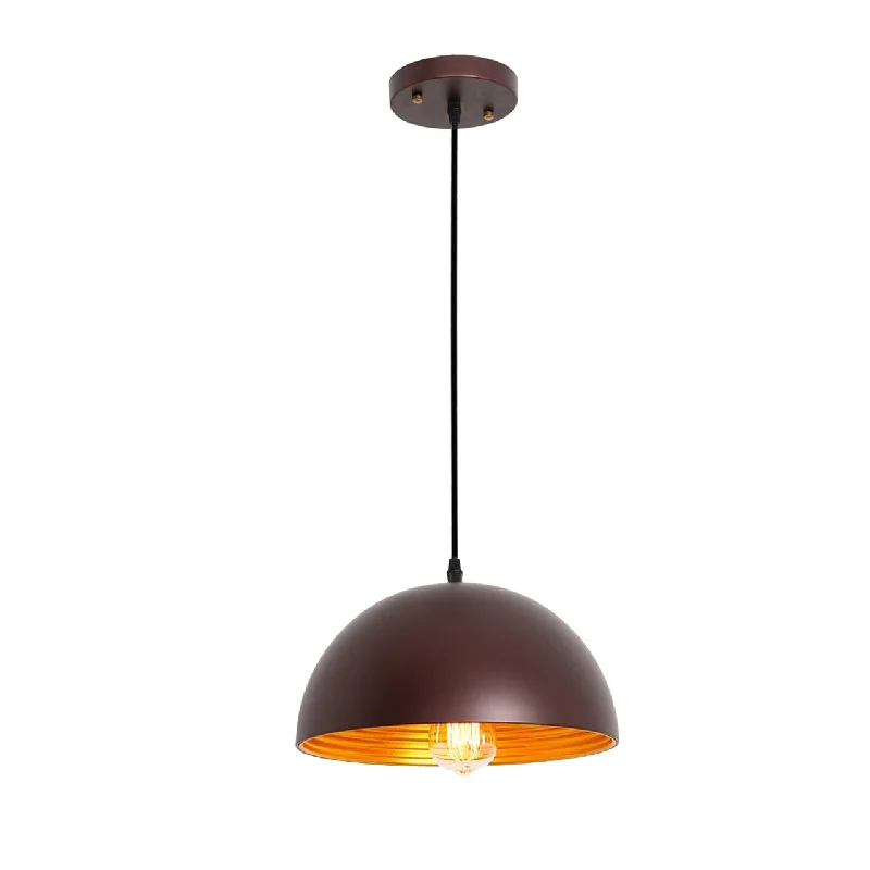 Metal Ceiling Lights in Brass, Copper, Stainless Steel, and IronMetal Ceiling Lights in Brass, Copper, Stainless Steel, and IronChloe Lighting CH6D820RB12-DP1 Covington Industrial 1 Light Oil Rubbed Bronze Ceiling Pendant 12`` Wide