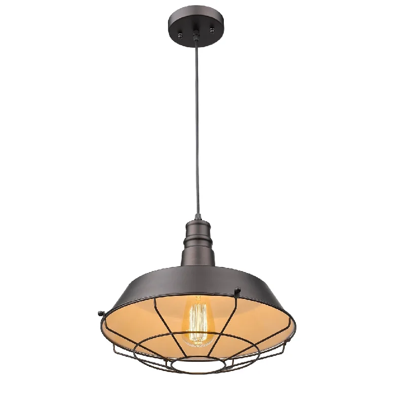 Chinese - Style Ceiling Lights with Red Lantern - Inspired DesignsChinese - Style Ceiling Lights with Red Lantern - Inspired DesignsChloe Lighting CH58039RB14-DP1 Friedrich Industrial-Style 1 Light Rubbed Bronze Ceiling Mini Pendant 14`` Shade