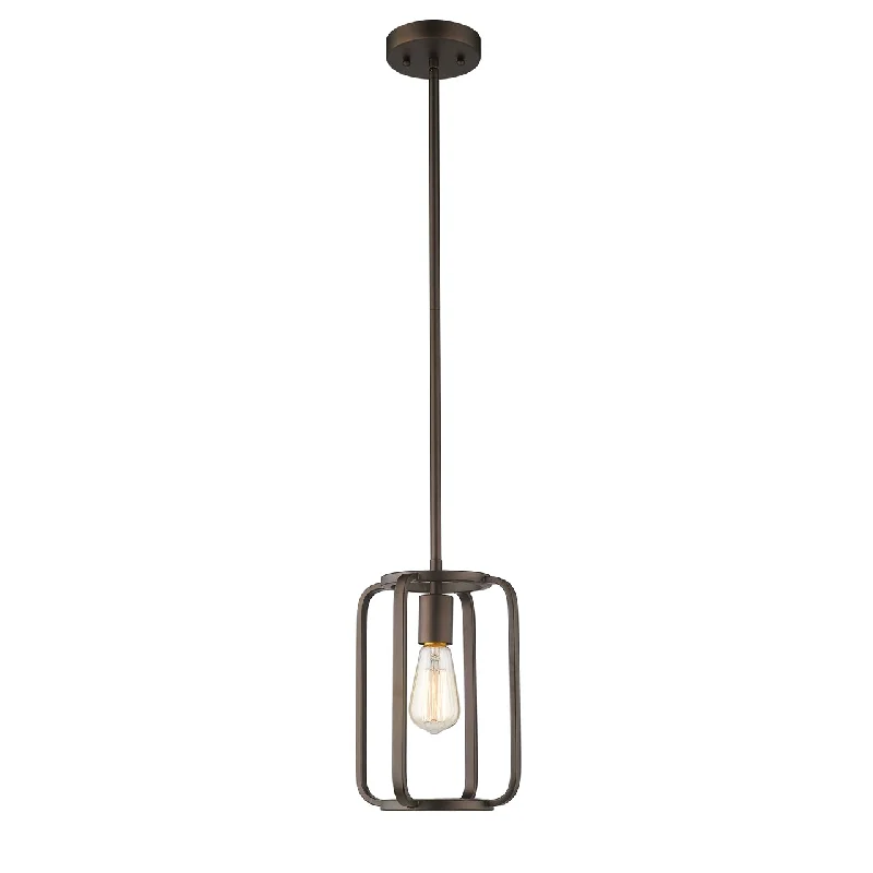 African - Inspired Ceiling Lights with Tribal Patterns and Natural MaterialsAfrican - Inspired Ceiling Lights with Tribal Patterns and Natural MaterialsChloe Lighting CH2D124RB08-DP1 Ironclad Industrial 1 Light Rubbed Bronze Mini Ceiling Pendant 8`` Wide