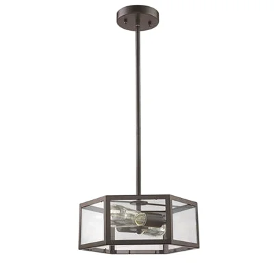 Art Deco Ceiling Lights with Geometric Patterns and Metallic FinishesArt Deco Ceiling Lights with Geometric Patterns and Metallic FinishesChloe Lighting CH58025RB13-DP2 Thomas Industrial-Style 2 Light Rubbed Bronze Convertible Ceiling Mini Pendant 13`` Shade