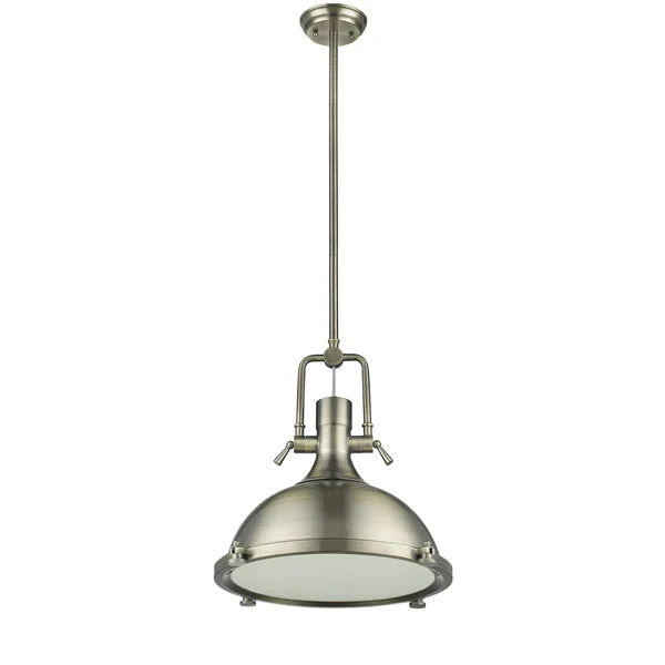 Metal Ceiling Lights in Brass, Copper, Stainless Steel, and IronMetal Ceiling Lights in Brass, Copper, Stainless Steel, and IronChloe Lighting CH58023AB18-DP1 Walter Industrial-Style 1 Light Antique Brass Ceiling Mini Pendant 18`` Shade