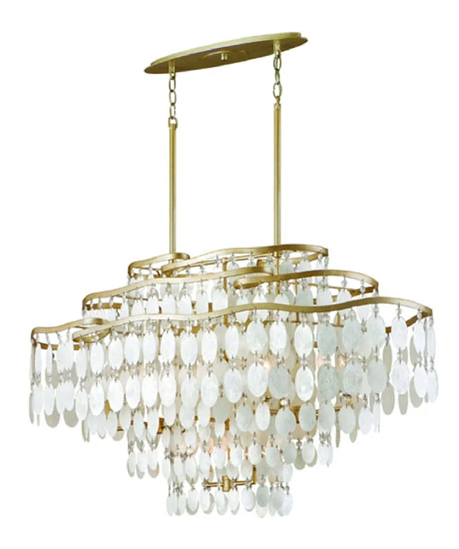 Scandinavian Style Ceiling Lights with Light Wood AccentsScandinavian Style Ceiling Lights with Light Wood AccentsCorbett Dolce 109-512 Pendant Light - Champagne Leaf