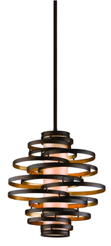 Bohemian Ceiling Lights with Beads, Tassels, and Colorful GlassBohemian Ceiling Lights with Beads, Tassels, and Colorful GlassCorbett Vertigo 113-42 Pendant Light - Bronze And Gold Leaf