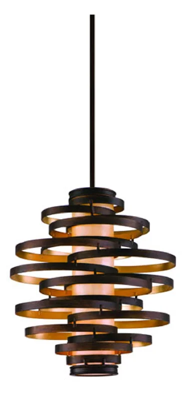African - Inspired Ceiling Lights with Tribal Patterns and Natural MaterialsAfrican - Inspired Ceiling Lights with Tribal Patterns and Natural MaterialsCorbett Vertigo 113-43 Pendant Light - Bronze And Gold Leaf