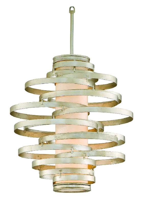 Chinese - Style Ceiling Lights with Red Lantern - Inspired DesignsChinese - Style Ceiling Lights with Red Lantern - Inspired DesignsCorbett Vertigo 128-42 Pendant Light - Modern Silver Leaf