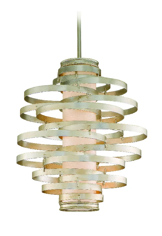 Glass Ceiling Lights with Frosted, Colored, or Etched GlassGlass Ceiling Lights with Frosted, Colored, or Etched GlassCorbett Vertigo 128-43 Pendant Light - Modern Silver Leaf
