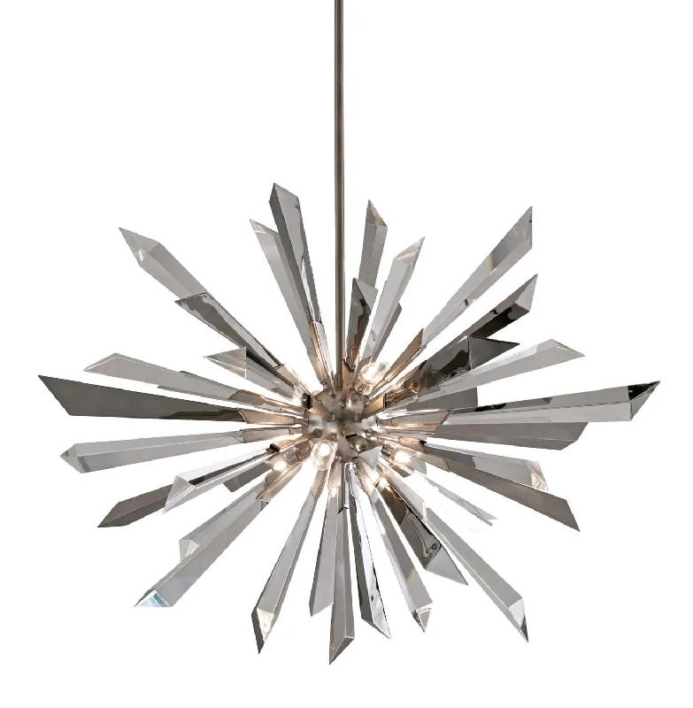 Scandinavian Style Ceiling Lights with Light Wood AccentsScandinavian Style Ceiling Lights with Light Wood AccentsCorbett Inertia 140-48 Pendant Light - Silver Leaf
