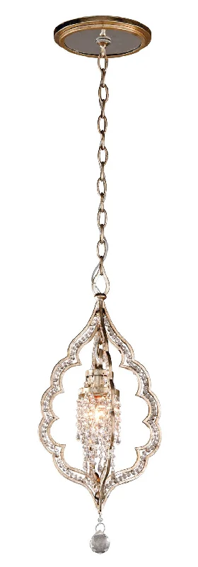 Metal Ceiling Lights in Brass, Copper, Stainless Steel, and IronMetal Ceiling Lights in Brass, Copper, Stainless Steel, and IronCorbett Bijoux 161-41-WSL Pendant Light - Silver Leaf With Antique Mist