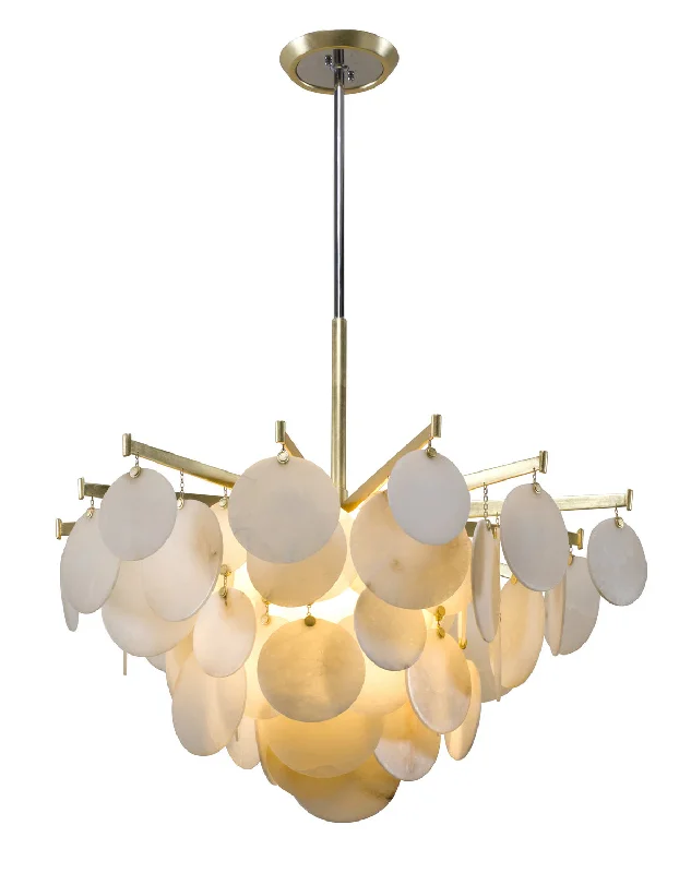 Art Deco Ceiling Lights with Geometric Patterns and Metallic FinishesArt Deco Ceiling Lights with Geometric Patterns and Metallic FinishesCorbett Serenity 228-44 Pendant Light - Gold Leaf W Polished Stainless Art Deco Ceiling Lights with Geometric Patterns and Metallic FinishesArt Deco Ceiling Lights with Geometric Patterns and Metallic FinishesCorbett Serenity 228-44 Pendant Light - Gold Leaf W Polished Stainless