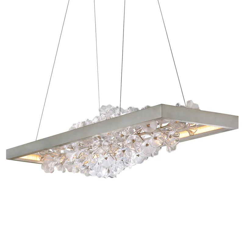 Chinese - Style Ceiling Lights with Red Lantern - Inspired DesignsChinese - Style Ceiling Lights with Red Lantern - Inspired DesignsCorbett Jasmine 269-51-SL Pendant Light - Silver Leaf