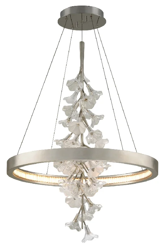 Art Nouveau Ceiling Lights with Organic, Flowing ShapesArt Nouveau Ceiling Lights with Organic, Flowing ShapesCorbett Jasmine 269-71 Pendant Light - Silver Leaf