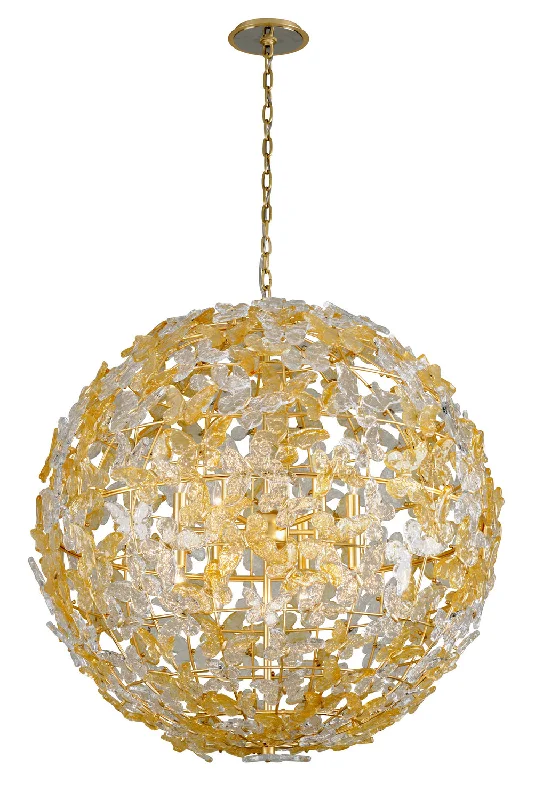 Scandinavian Style Ceiling Lights with Light Wood AccentsScandinavian Style Ceiling Lights with Light Wood AccentsCorbett Milan 279-412 Pendant Light - Gold Leaf