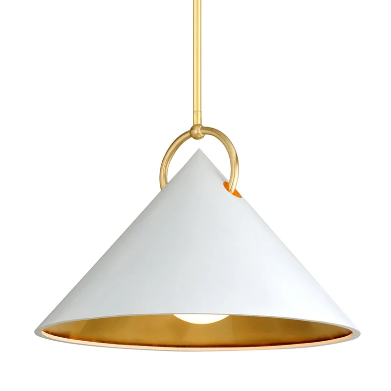 Industrial Style Ceiling Lights with Exposed Bulbs and Metal CagesIndustrial Style Ceiling Lights with Exposed Bulbs and Metal CagesCorbett Charm 290-42-GL/SWH Pendant Light - Gold Leaf/White