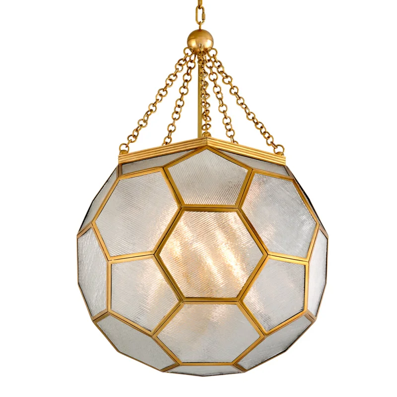 Contemporary Ceiling Lights with Unique, Abstract ShapesContemporary Ceiling Lights with Unique, Abstract ShapesCorbett Hexsation 301-78-VB Pendant Light - Vintage Brass