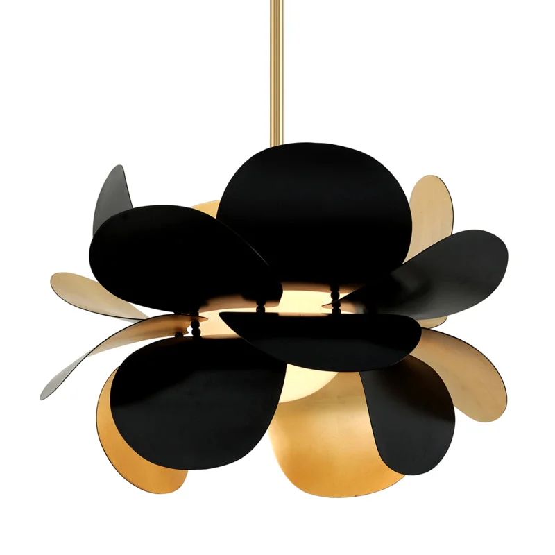 Gothic Ceiling Lights with Dark Metalwork and Pointed ArchesGothic Ceiling Lights with Dark Metalwork and Pointed ArchesCorbett Ginger 308-42 Pendant Light - Gold Leaf/Black