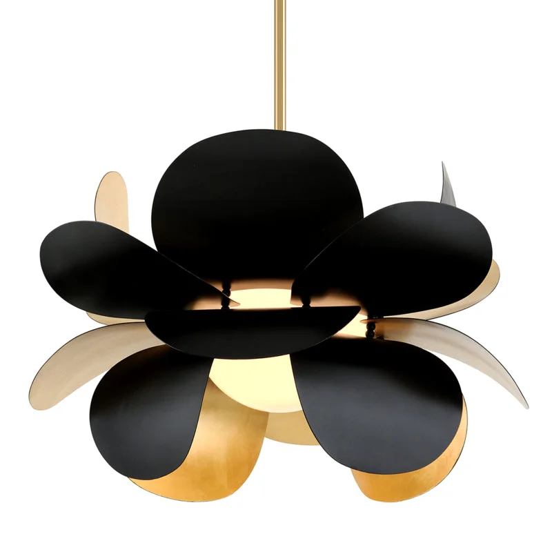Mediterranean - Style Ceiling Lights with Terra - Cotta and Ceramic DetailsMediterranean - Style Ceiling Lights with Terra - Cotta and Ceramic DetailsCorbett Ginger 308-43 Pendant Light - Gold Leaf/Black