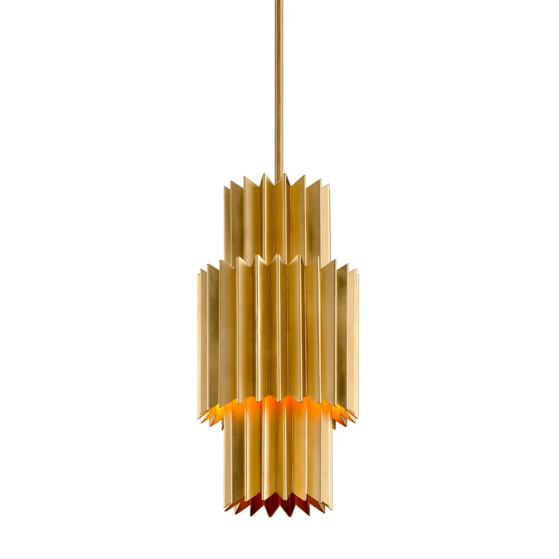 Crystal Ceiling Lights with High - Quality Swarovski CrystalsCrystal Ceiling Lights with High - Quality Swarovski CrystalsCorbett Moxy 311-42 Pendant Light - Gold Leaf