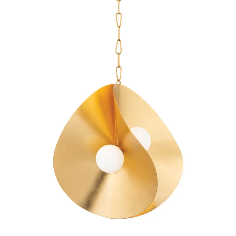 African - Inspired Ceiling Lights with Tribal Patterns and Natural MaterialsAfrican - Inspired Ceiling Lights with Tribal Patterns and Natural MaterialsCorbett Peony 330-24-GL Pendant Light - Gold Leaf