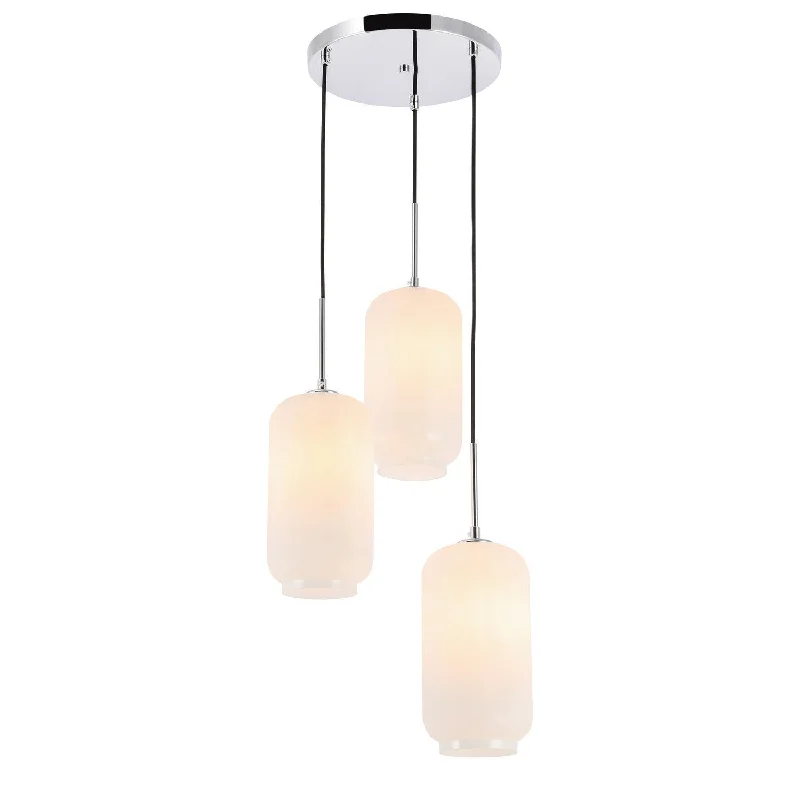 Crystal Ceiling Lights with High - Quality Swarovski CrystalsCrystal Ceiling Lights with High - Quality Swarovski CrystalsElegant Collier LD2279C Pendant Light - Chrome And Frosted White Glass