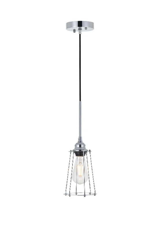 Japanese - Inspired Ceiling Lights with Shoji - Screen - like DiffusersJapanese - Inspired Ceiling Lights with Shoji - Screen - like DiffusersElegant Auspice LD4047D5C Pendant Light - Chrome