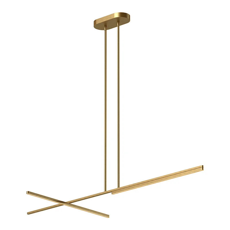 Metal Ceiling Lights in Brass, Copper, Stainless Steel, and IronMetal Ceiling Lights in Brass, Copper, Stainless Steel, and IronKuzco LP28760 Shift 60" LED Linear Pendant