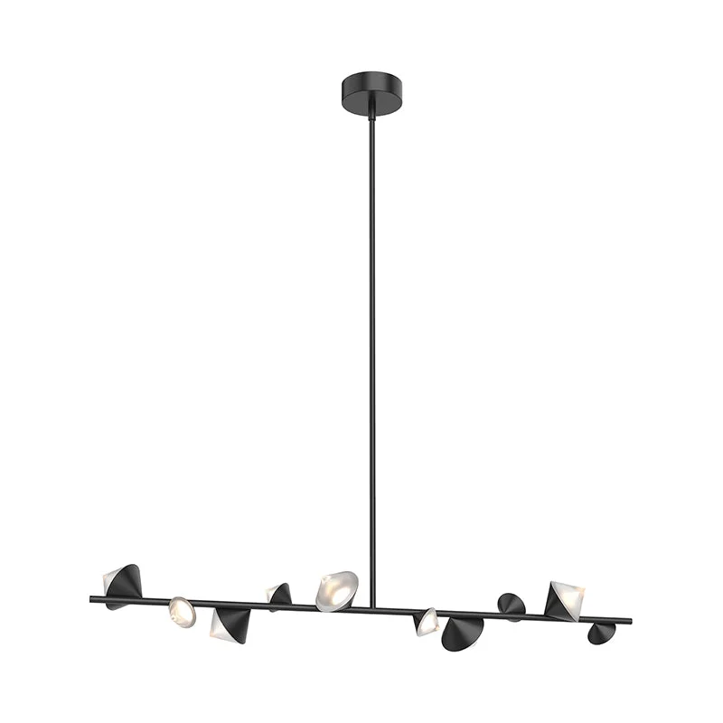 African - Inspired Ceiling Lights with Tribal Patterns and Natural MaterialsAfrican - Inspired Ceiling Lights with Tribal Patterns and Natural MaterialsKuzco LP50851 Geode 51" LED Linear Pendant