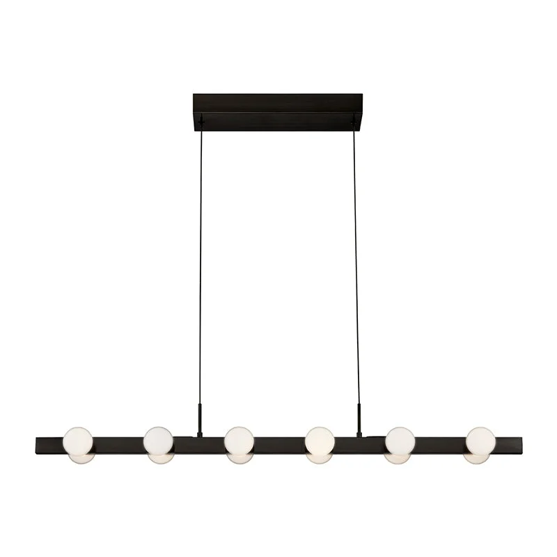 Contemporary Ceiling Lights with Unique, Abstract ShapesContemporary Ceiling Lights with Unique, Abstract ShapesKuzco LP63436 Rezz 12- lt 36" LED Linear Pendant