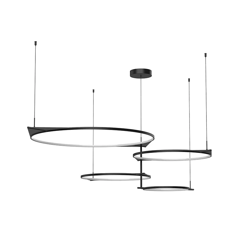Contemporary Ceiling Lights with Unique, Abstract ShapesContemporary Ceiling Lights with Unique, Abstract ShapesKuzco MP84483 Serif 80" LED Multi-Pendant