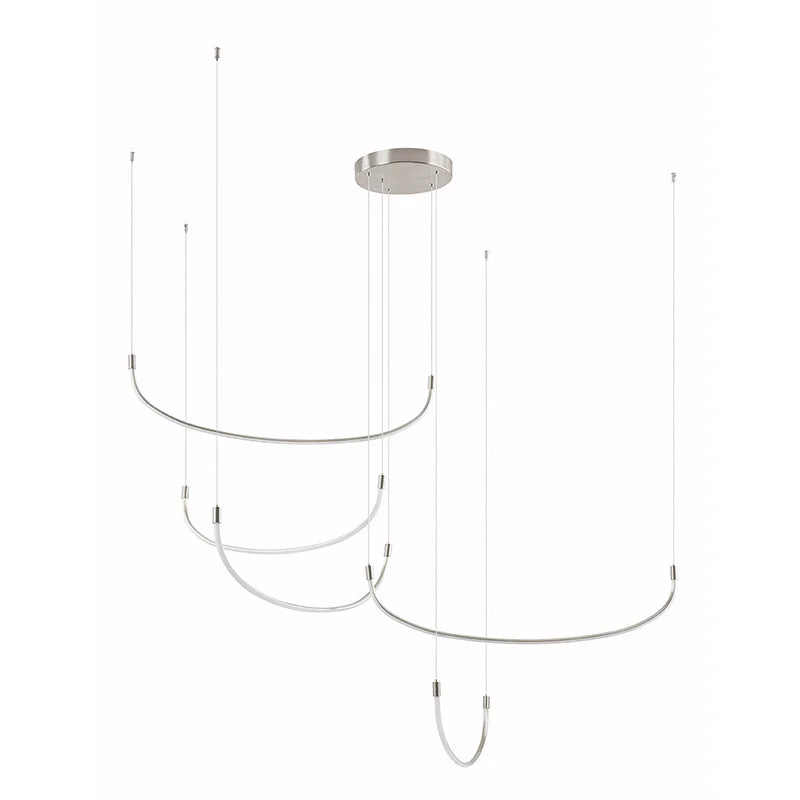 Glass Ceiling Lights with Frosted, Colored, or Etched GlassGlass Ceiling Lights with Frosted, Colored, or Etched GlassKuzco MP89570 Talis 5- lt 71" LED Pendant