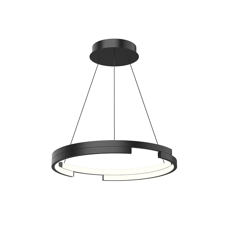 Tropical - Themed Ceiling Lights with Palm - Leaf Shapes and Rattan WrapsTropical - Themed Ceiling Lights with Palm - Leaf Shapes and Rattan WrapsKuzco PD52719 Anello Minor 19" LED Pendant